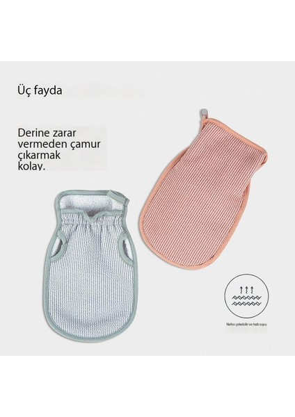 Çift Delikli Sırt Ovma Banyo Havlusu, Banyo Havlusu, Çamur Ovma Banyosu Eseri, Kalınlaştırılmış Sünger Banyo Eldiveni (Yurt Dışından) indirimleri