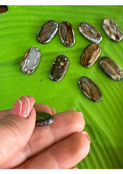 2x1 cm 10 Adet Delikli Akıtma Kemik Kolye Takı Boncuğu