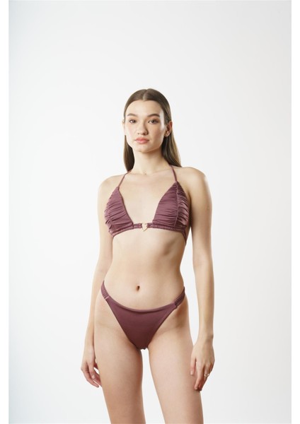 NB1822 Drapeli Boş Kap Üçgen Bikini Tk