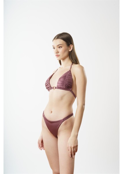 NB1822 Drapeli Boş Kap Üçgen Bikini Tk