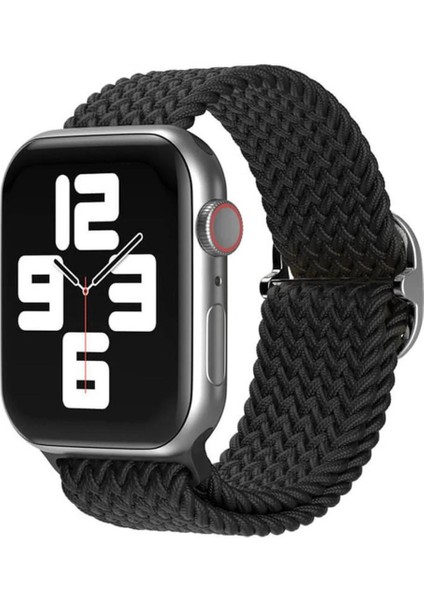 Apple Watch Uyumlu Ultra Solo Loop Hasır Örgü Tokalı Kordon 38 40 41MM
