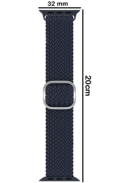 Apple Watch Uyumlu Ultra Solo Loop Hasır Örgü Tokalı Kordon 38 40 41MM