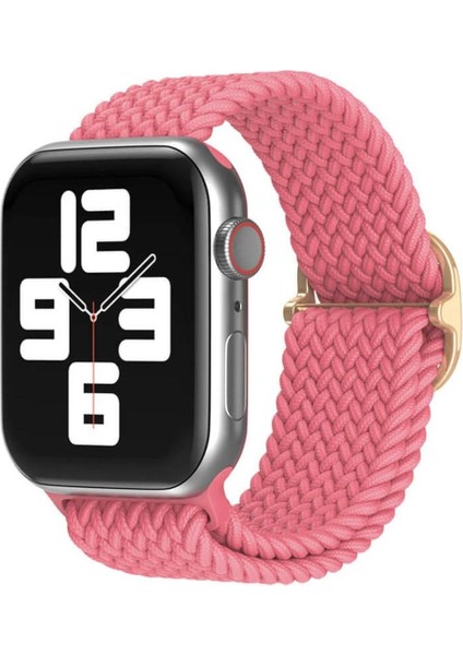 Apple Watch Uyumlu Ultra Solo Loop Hasır Örgü Tokalı Kordon 38 40 41MM