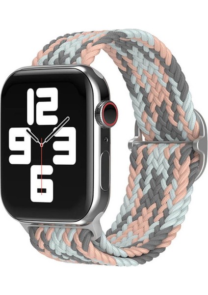 Apple Watch Uyumlu Ultra Solo Loop Hasır Örgü Tokalı Kordon 38 40 41MM