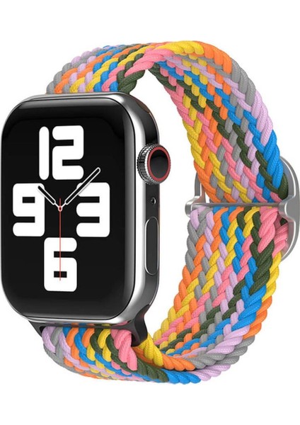 Apple Watch Uyumlu Ultra Solo Loop Hasır Örgü Tokalı Kordon 38 40 41MM