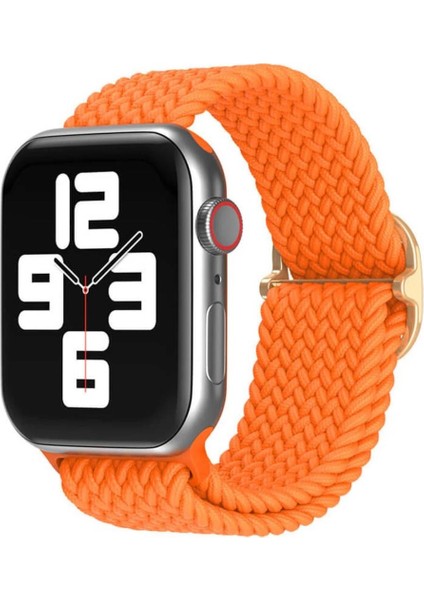 Apple Watch Uyumlu Ultra Solo Loop Hasır Örgü Tokalı Kordon 38 40 41MM