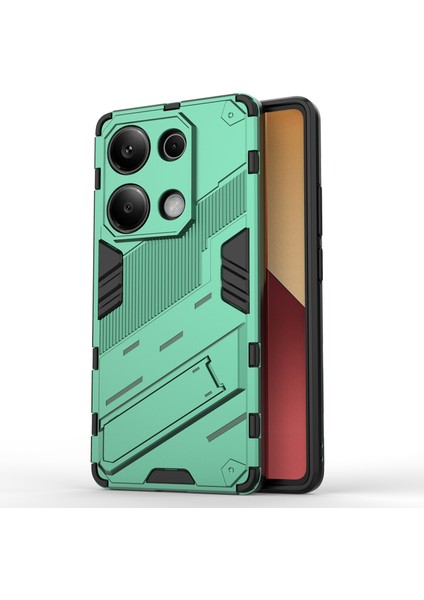 Xiaomi Redmi Note 13 Pro 4g Cep Telefonu Kılıfı Pc+Tpu Arka Kapak, Kickstand-Yeşil Için (Yurt Dışından)