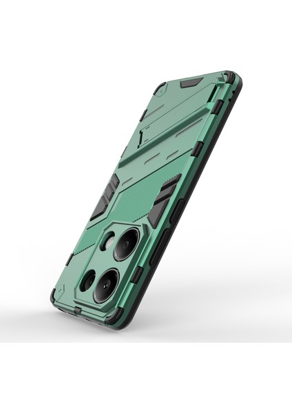 Xiaomi Redmi Note 13 Pro 4g Cep Telefonu Kılıfı Pc+Tpu Arka Kapak, Kickstand-Yeşil Için (Yurt Dışından) modelleri