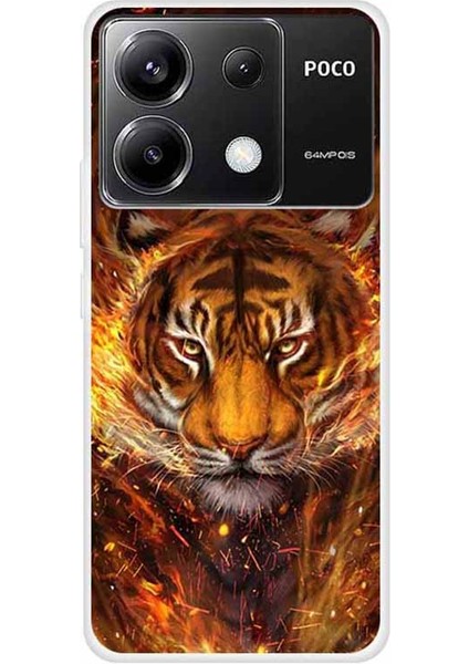 Xiaomi Redmi Note 13 Pro 5g Ince Kılıf Darbeye Dayanıklı Tpu Desenli Telefon Kapağı-Alev Kaplanı Için (Yurt Dışından)