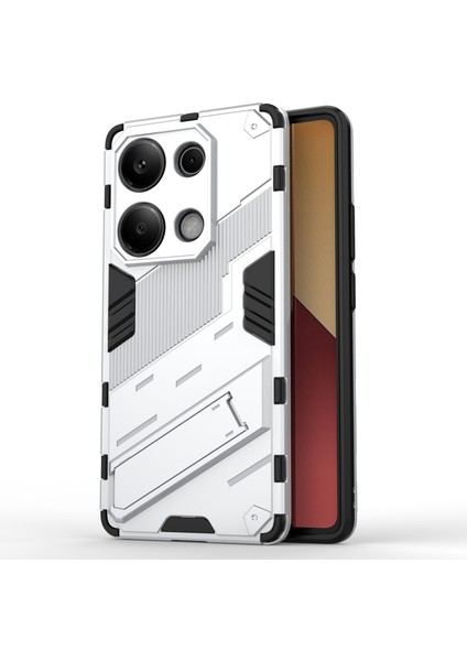 Xiaomi Redmi Note 13 Pro 4g Cep Telefonu Kılıfı Pc+Tpu Arka Kapak, Kickstand-Beyaz (Yurt Dışından)