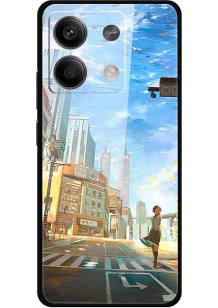 Xiaomi Redmi Note 13 5g Kılıf Pc+Temperli Cam+Tpu Desen Baskı Telefon Kapağı-Dream Tokyo Için (Yurt Dışından)