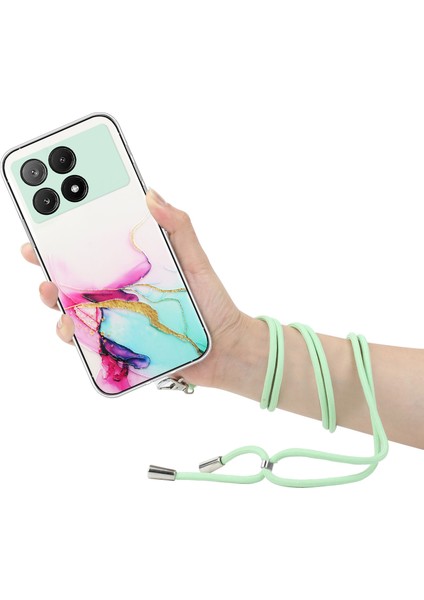 Xiaomi Redmi K70E 5g Cep Telefonu Kılıfı Için Kordon-Yeşil Içi Boş Mermer Desenli Tpu Kapak (Yurt Dışından) modelleri