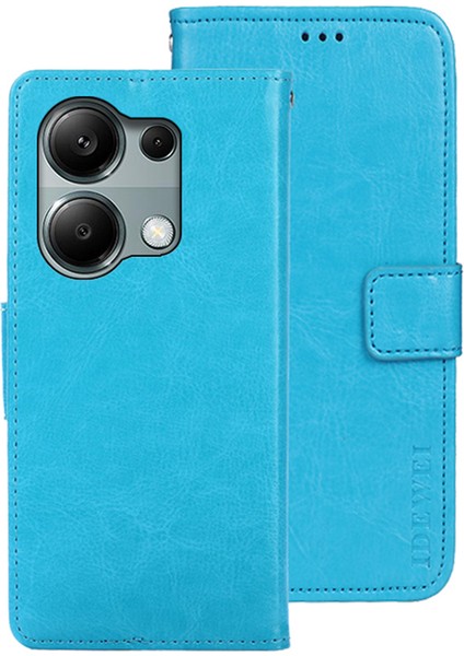 Xiaomi Redmi Note 13 Pro 4g Kılıf Manyetik Toka Deri Anti-Düşme Telefon Kapağı-Gökyüzü Mavisi Için (Yurt Dışından)