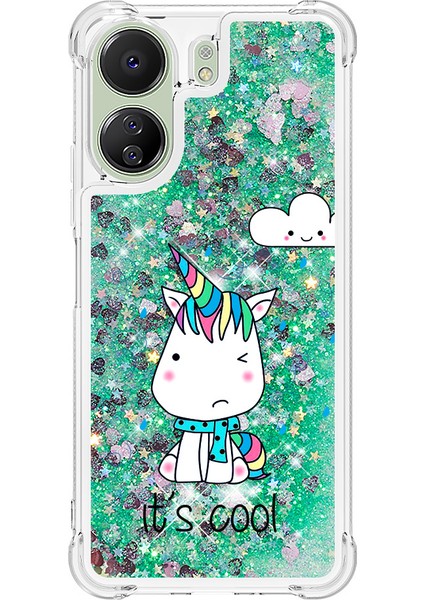 Xiaomi Redmi 13C 4g Tpu Kılıf Desenli Sıvı Telefon Kapağı-Oturan At (Yurt Dışından) modelleri