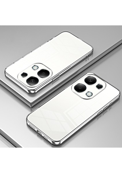 Xiaomi Redmi Note 13 Pro 4g Galvanik Tpu Kapak Cep Telefonu Kılıfı-Gümüş Için (Yurt Dışından) modelleri
