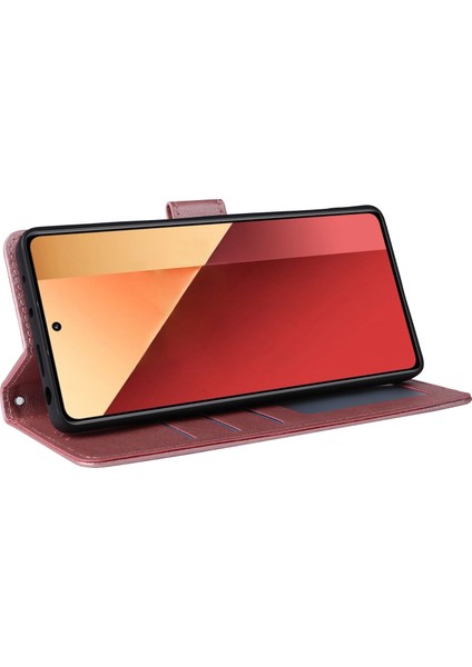 Xiaomi Redmi Note 13 Pro 4g Deri Kılıf Kart Yuvaları Telefon Standı Kapağı-Gül Altın Için (Yurt Dışından)