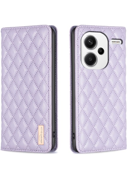 Xiaomi Redmi Note 13 Pro+ 5g Kılıf Kart Yuvaları Manyetik Kapatma Telefon Kapağı-Mor Için (Yurt Dışından)