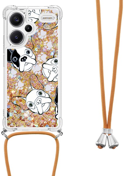 Xiaomi Redmi Note 13 Pro+ 5g Kılıfı Için Şık Desenli Payetler Tpu Kapak Kordon-Siyah+Beyaz Köpek Yavrusu (Yurt Dışından) fiyatları