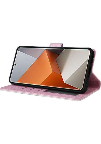 Xiaomi Redmi Note 13 Pro+ 5g Kılıf Deri Lake Telefon Kapağı Rfıd Engelleme-Kelebek Çiçeği (Yurt Dışından) modelleri