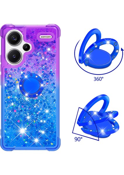 Xiaomi Redmi Note 13 Pro+ 5g Kickstand Kılıf Gradyan Bataklık Telefon Kapağı-Mor+Mavi Için (Yurt Dışından) fiyatları