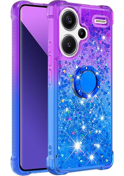 Xiaomi Redmi Note 13 Pro+ 5g Kickstand Kılıf Gradyan Bataklık Telefon Kapağı-Mor+Mavi Için (Yurt Dışından) modelleri