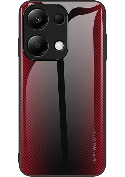 Xiaomi Redmi Note 13 Pro 4g Darbeye Dayanıklı Kılıf Temperli Cam + Tpu Telefon Kapağı-Kırmızı (Yurt Dışından)