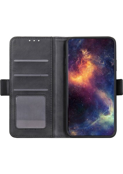 Xiaomi Redmi Note 13 4g Deri Kılıf Standı Manyetik Kapatma Kapak Çevirin-Siyah (Yurt Dışından)