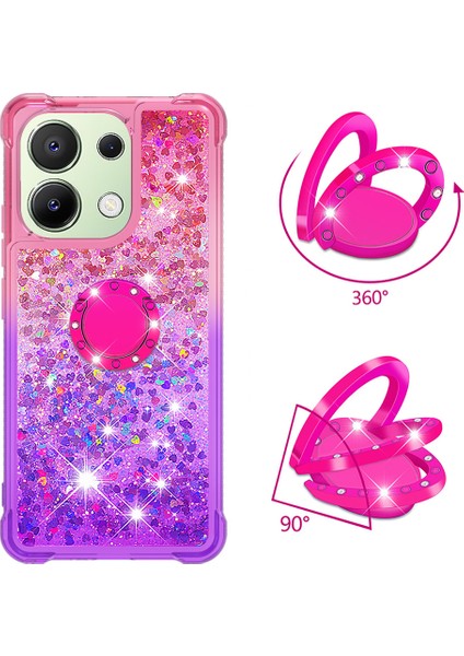 Xiaomi Redmi Note 13 4g Kılıf Için Bling Glitter Kickstand Tpu Kapak-Pembe + Mor (Yurt Dışından) fiyatları