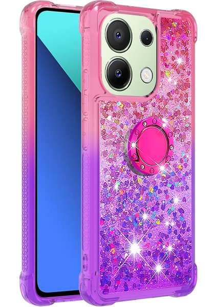 Xiaomi Redmi Note 13 4g Kılıf Için Bling Glitter Kickstand Tpu Kapak-Pembe + Mor (Yurt Dışından) modelleri