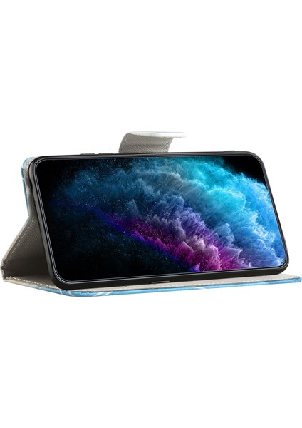 Xiaomi Redmi Için Not 13 4g Cüzdan Kapak Çevirin Pu Deri Desen Telefon Kılıfı Çapraz Doku-Sakin ve Işıltılı Tutun (Yurt Dışından)