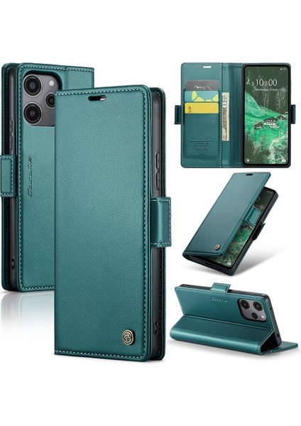 Xiaomi Için Redmi 12 4g/12 5g (Global)/redmi Note 12R 5g/poco M6 Pro 5g Kılıf Parlak Litchi Doku Doku Kapak Yeşil (Yurt Dışından)