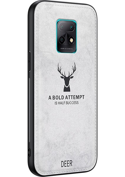 Xiaomi Redmi Için 10X 5g Geyik Desen Kılıfı Kumaş Doku Yumuşak Dokunmatik Telefon Kapak-Grey (Yurt Dışından)