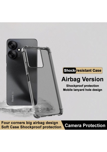 Xiaomi Için Redmi 13C 5g/redmi 13R 5g Clear Tpu Kasası Drop Arıza Hava Yastığı Koruma-Görevli Siyah (Yurt Dışından) fiyatları