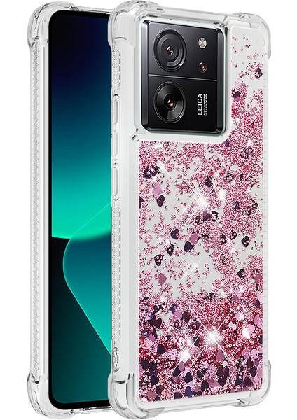 Xiaomi 13T/13T Pro/redmi K60 Ultra Kasa Hareketli Bling Tpu Tpu Kapak Golü Altın/kalpler (Yurt Dışından)