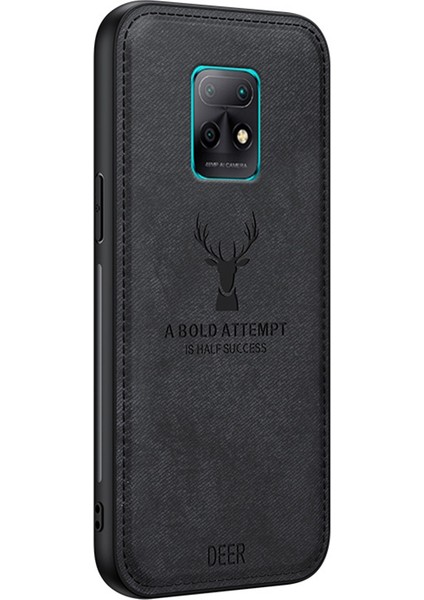 Xiaomi Redmi Için 10X 5g Geyik Desen Kılıfı Kumaş Doku Yumuşak Dokunmatik Telefon Kapak Black (Yurt Dışından)