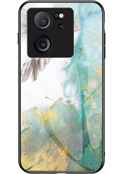 Xiaomi 13T/13T Pro/redmi K60 Ultra Kapak Mermer Desen Pc+Tpu+Temperli Cam Cep Telefonu Kabuk Uçan Güvercin Mermeri (Yurt Dışından)