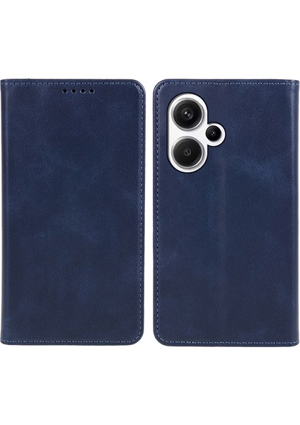 Xiaomi Redmi Için Note 13 Pro+ 5g Kasa Şok Geçirmez Pu Deri Cüzdan Cep Telefonu Kapak Mavisi (Yurt Dışından)