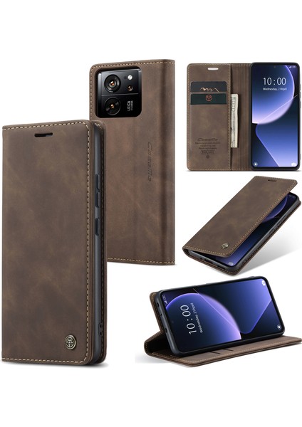 Xiaomi 13T/13T Pro/redmi K60 Ultra Case Pu Deri Folio Stand Telefon Kapak Kavurosu (Yurt Dışından)