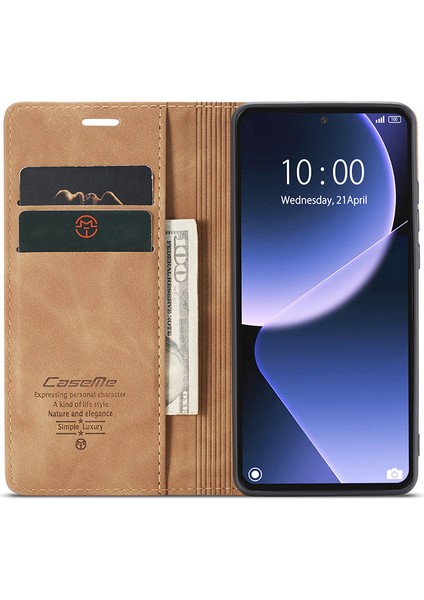 Xiaomi 13T/13T Pro/redmi K60 Ultra Case Pu Deri Folio Stand Telefon Kapak-Kahverengi (Yurt Dışından) fiyatları