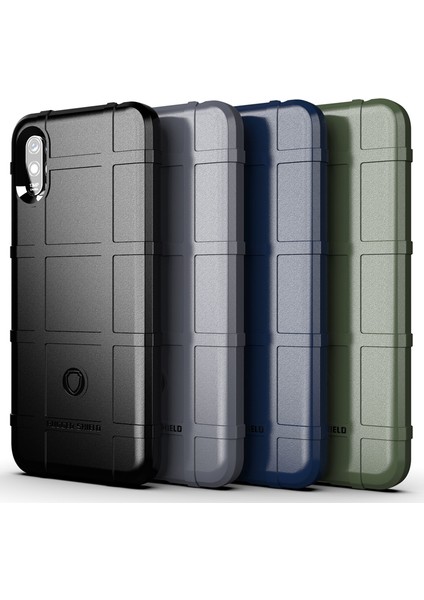 Engebeli Izgara Dokusu, Xiaomi Redmi Için 9A-BLACK Için Shock Anti-Shock Tpu Telefon Kılıfı (Yurt Dışından) modelleri