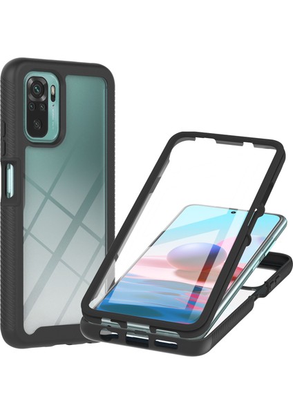 Tamamen Sarılmış Pc+Tpu Hibrid Kapak Telefon Kasası Xiaomi Poco M5S 4g/redmi Note 10 4g/redmi Note 10S 4g-Black (Yurt Dışından)