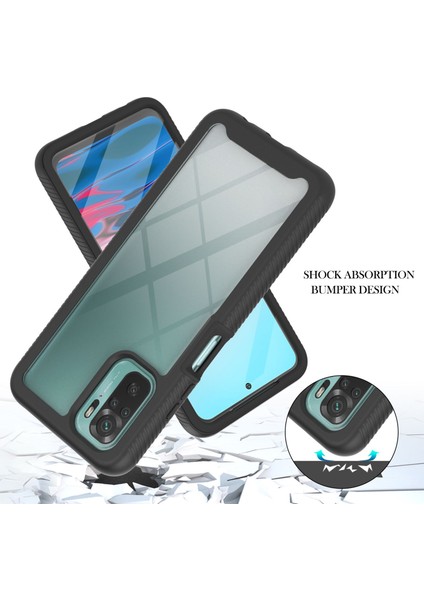 Tamamen Sarılmış Pc+Tpu Hibrid Kapak Telefon Kasası Xiaomi Poco M5S 4g/redmi Note 10 4g/redmi Note 10S 4g-Black (Yurt Dışından) fiyatları