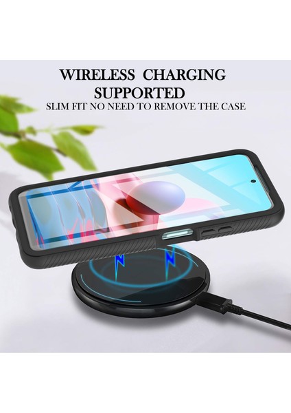 Tamamen Sarılmış Pc+Tpu Hibrid Kapak Telefon Kasası Xiaomi Poco M5S 4g/redmi Note 10 4g/redmi Note 10S 4g-Black (Yurt Dışından) modelleri