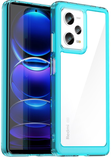 Xiaomi Redmi Için Note 12 Pro 5g/note 12 Pro Speed ​​5g/poco X5 Pro 5g Telefon Kılıfı, Scratch Posts Tpu Tampon+Akrilik Geri Koruyucu Kapak Şömine Mavi (Yurt Dışından)