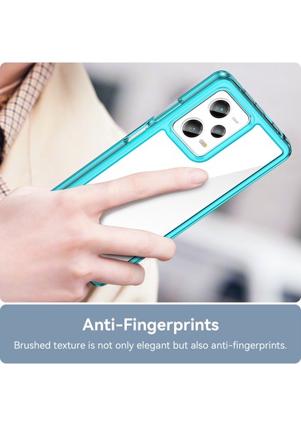 Xiaomi Redmi Için Note 12 Pro 5g/note 12 Pro Speed ​​5g/poco X5 Pro 5g Telefon Kılıfı, Scratch Posts Tpu Tampon+Akrilik Geri Koruyucu Kapak Şömine Mavi (Yurt Dışından)