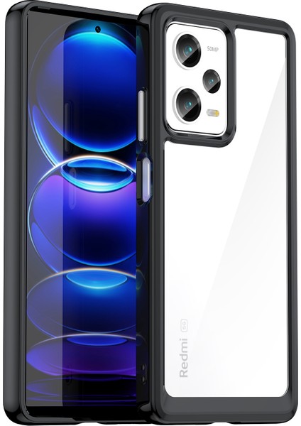 Xiaomi Redmi Için Note 12 Pro 5g/note 12 Pro Speed ​​5g/poco X5 Pro 5g Telefon Kılıfı, Scratch Posts Tpu Tampon+Akrilik Geri Koruyucu Kapak Black (Yurt Dışından)