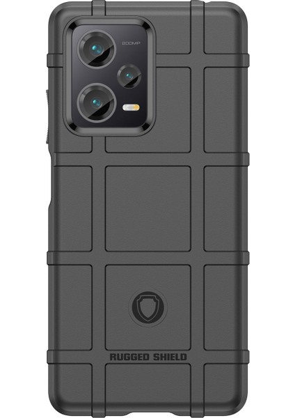 Xiaomi Redmi Için Note 12 Pro+ 5g Koruyucu Telefon Kılıfı Engebeli Kare Izgara Dokusu Anti-Fall Tpu Kapağı-Siyah (Yurt Dışından) fiyatları