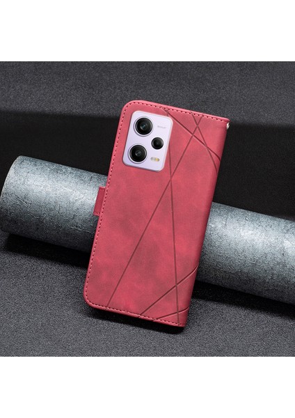 Xiaomi Redmi Için Flip Deri Kılıfı Not 12 Pro 5g/not 12 Pro Speed ​​5g/poco X5 Pro 5g Telefon Vaka Telefon Cüzdan Standı Kapak-Kırmızı (Yurt Dışından) indirimleri