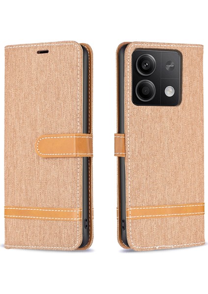 Xiaomi Için Redmi Note 13 4g Telefon Kılıfı Kot Ceza Ekleme Stand Cüzdan Kapak Kılıfı (Yurt Dışından)