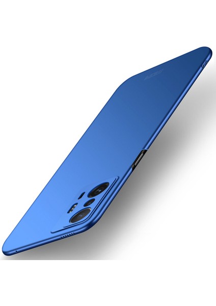 Shield Slim Sert Pc Mat Finish Fingerprint Anti-Fingerprint Şok Geçirmez Koruyucu Kasa Xiaomi 11T/11T Pro-Mavi Için (Yurt Dışından)